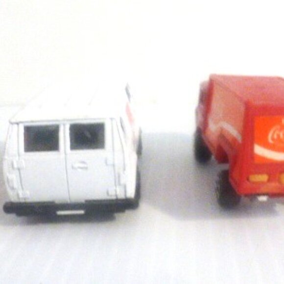 4x COKE DINKY CARS Coke Van Coke Pick Up Truck Hartoy Hong Kong Coke Delivery - Picture 10 of 11